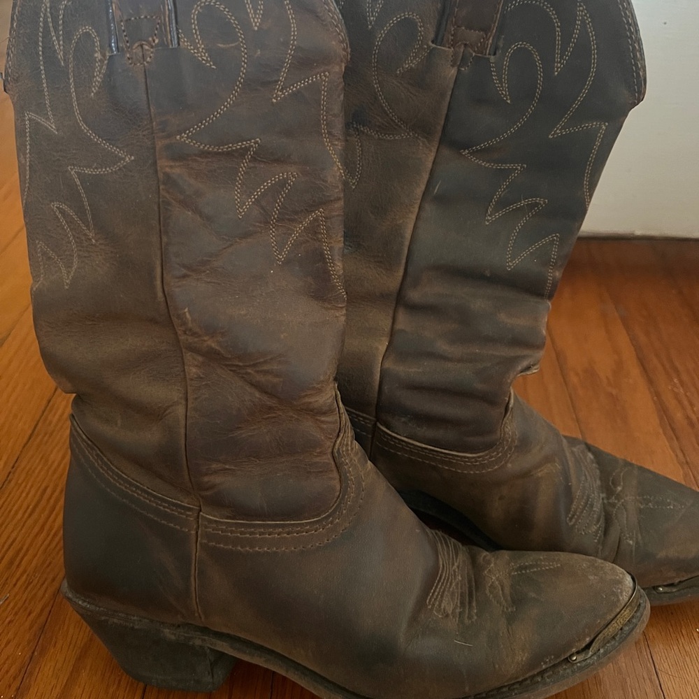 Vintage Durango Brown Heeled Boots